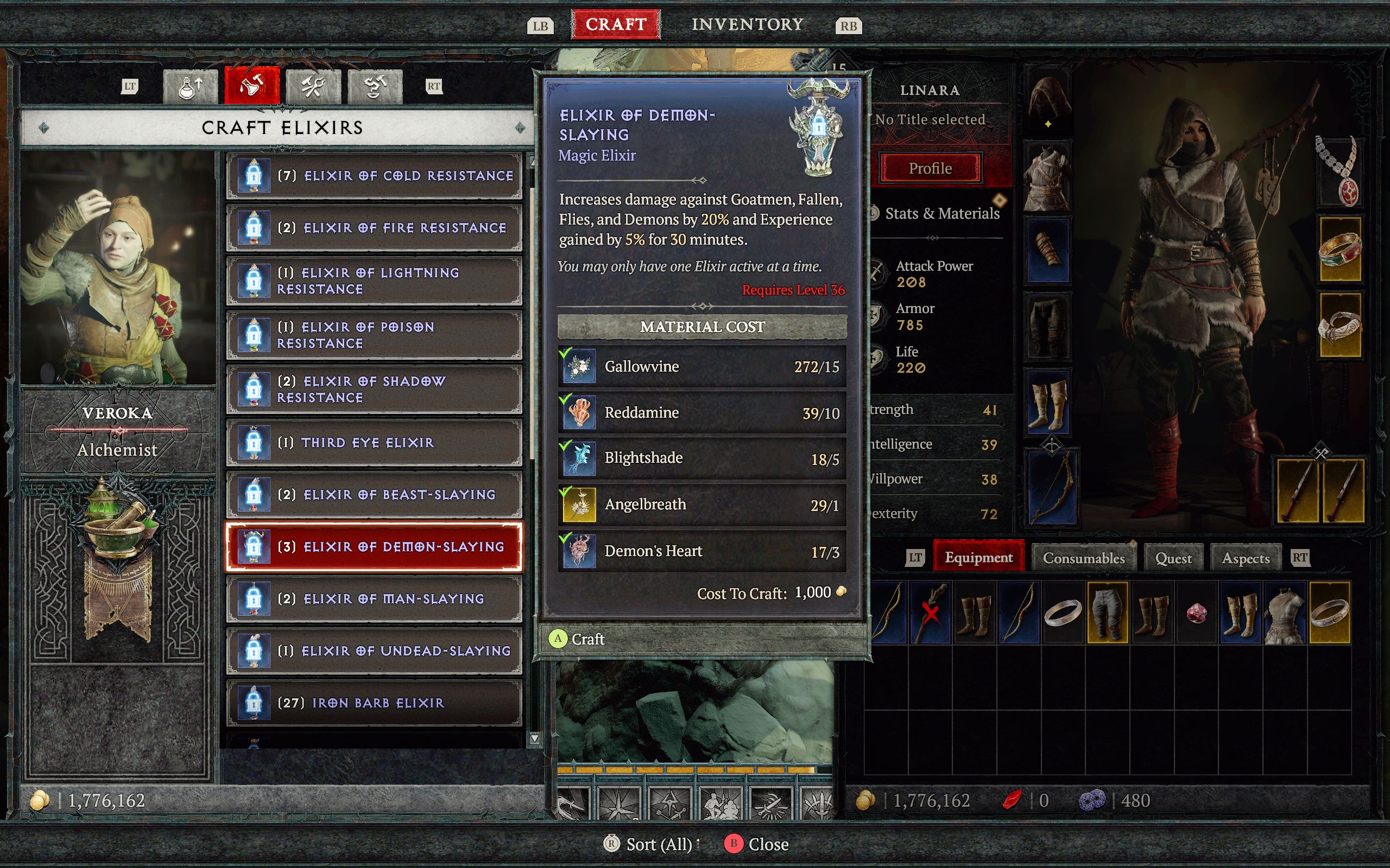 Diablo 4: Use Elixirs to bolster your stats