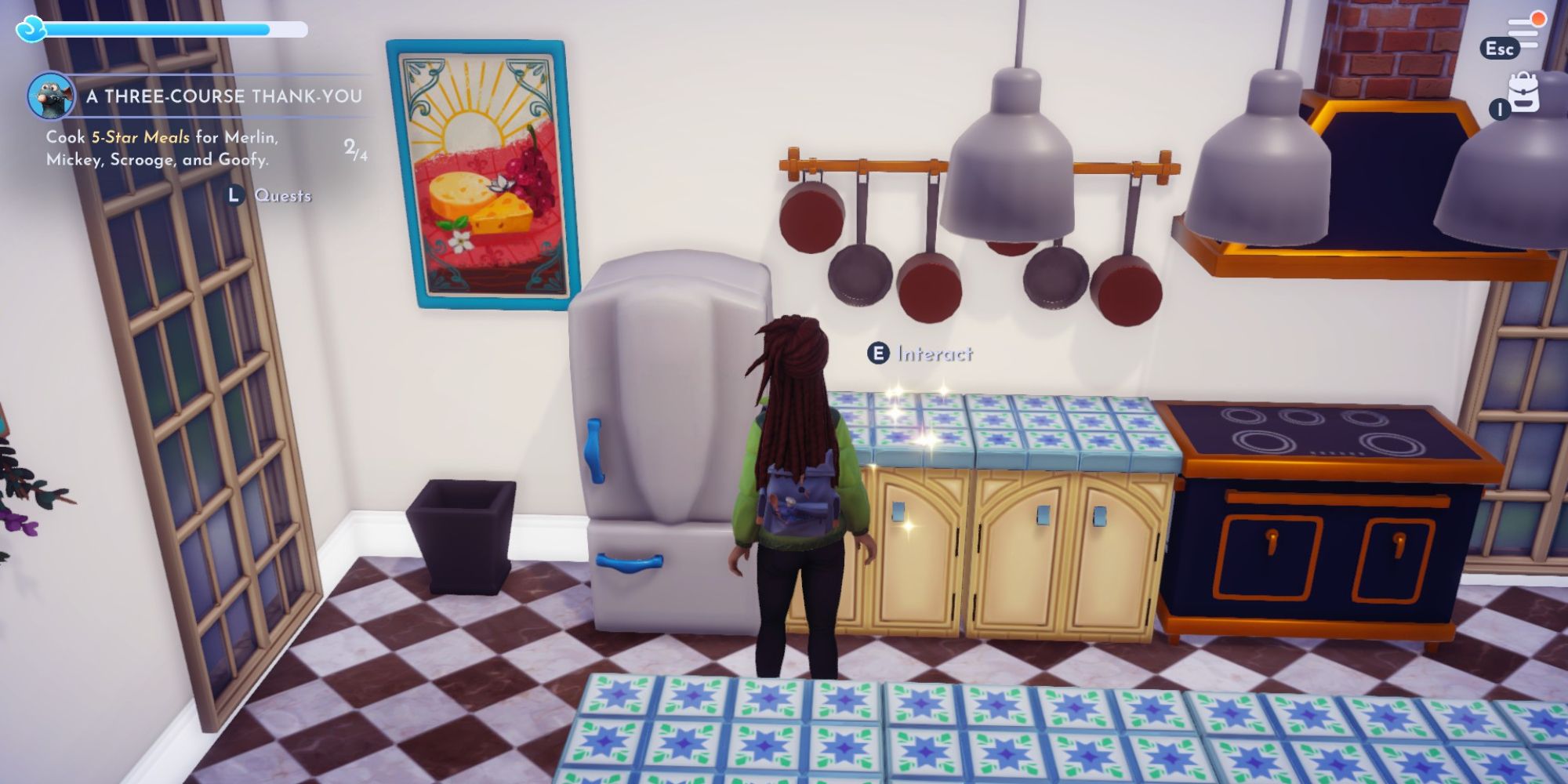 disney dreamlight valley player interact with remys kitchen