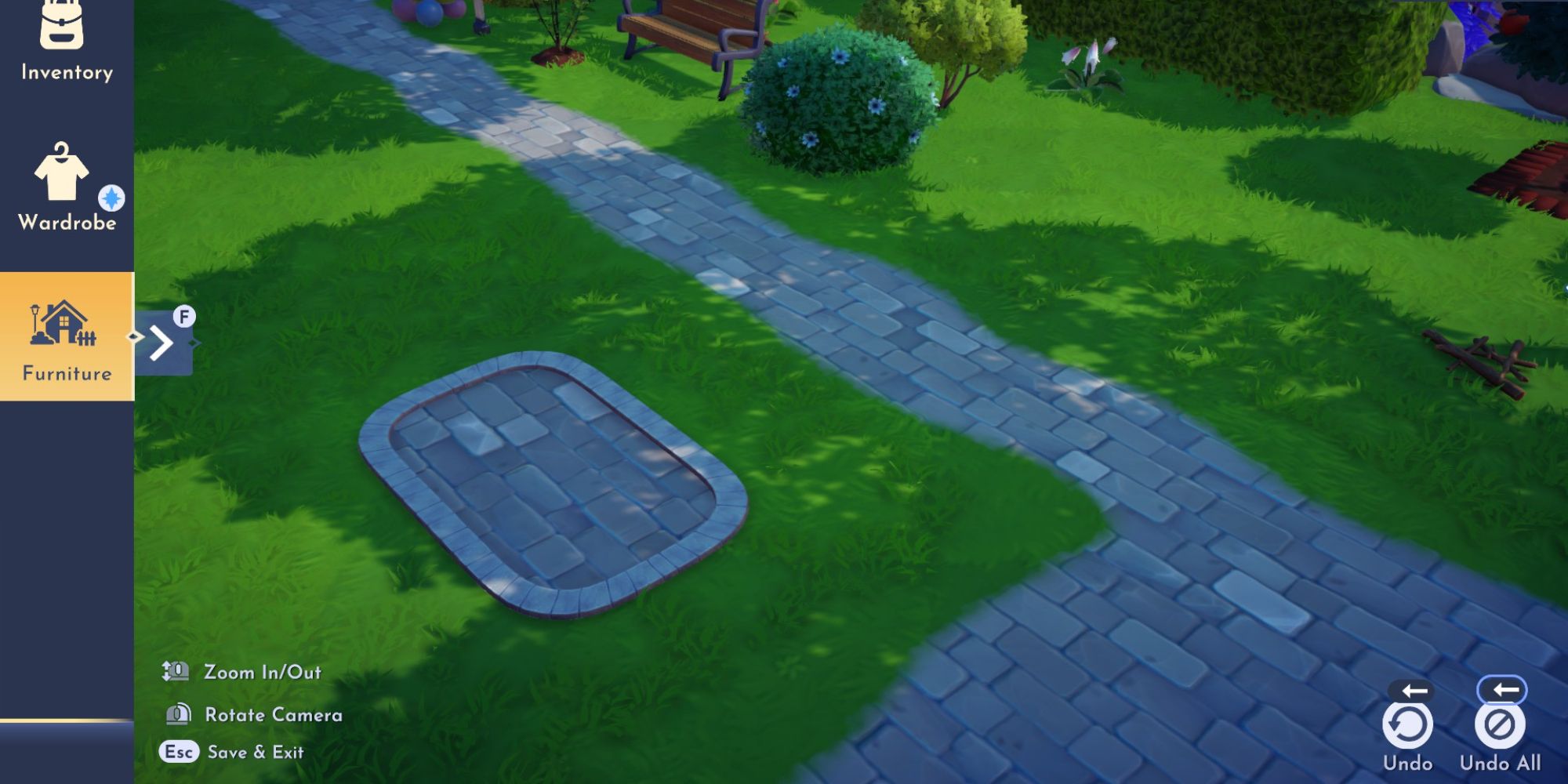 disney dreamlight valley stone path next to bordered stone path