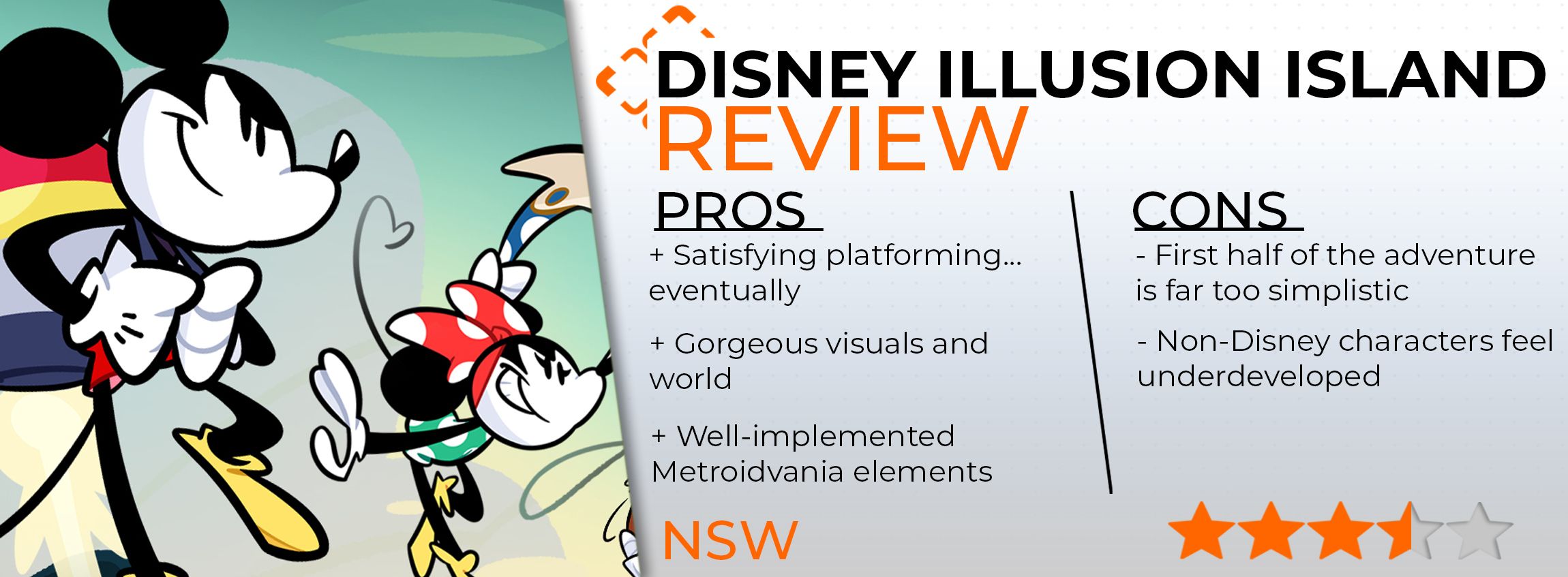 Illusion Island's review card.