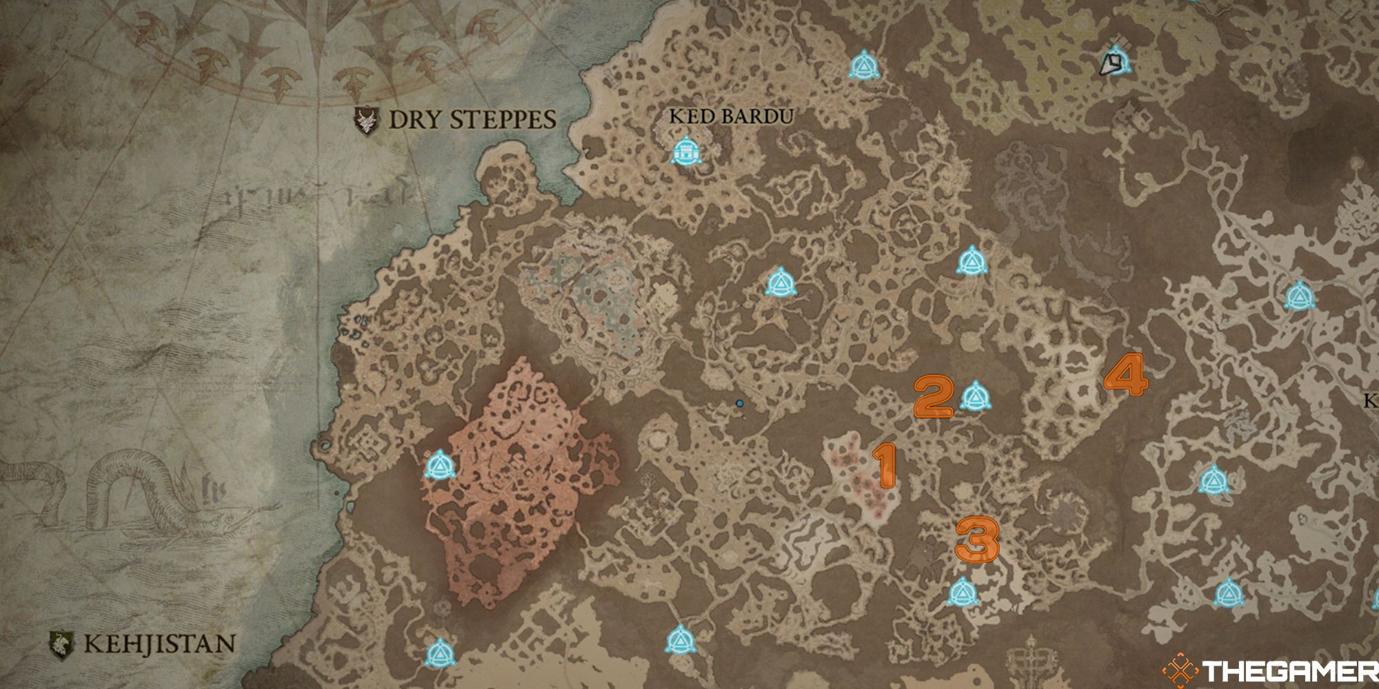 dry steppes rogue legendary aspects map