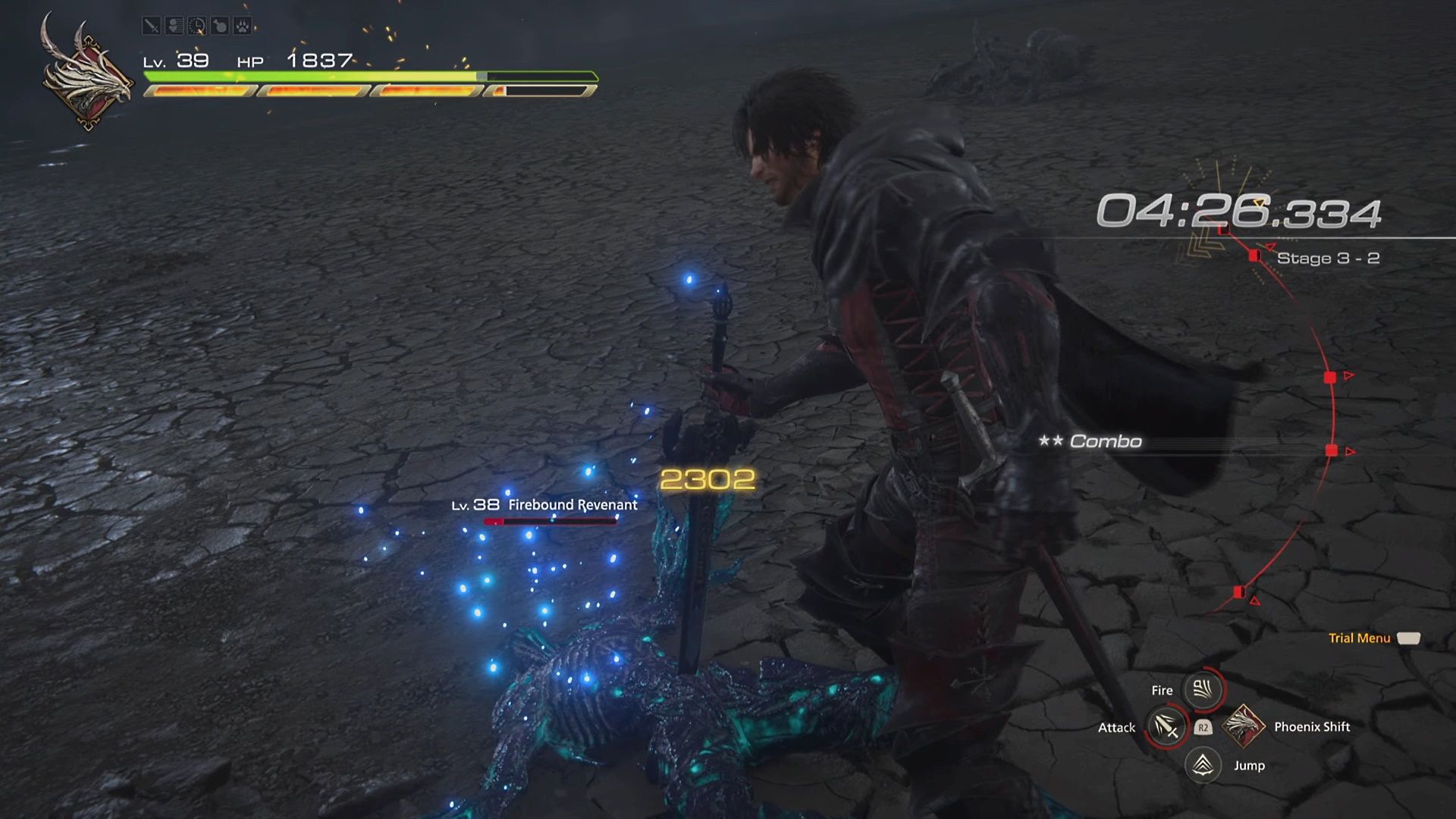 Final Fantasy 16, Phoenix Trial, Landing punish attacks for extra time