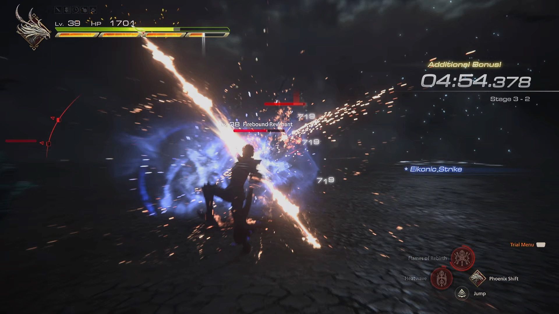 Final Fantasy 16, Phoenix Trial, using the Heatwave counter