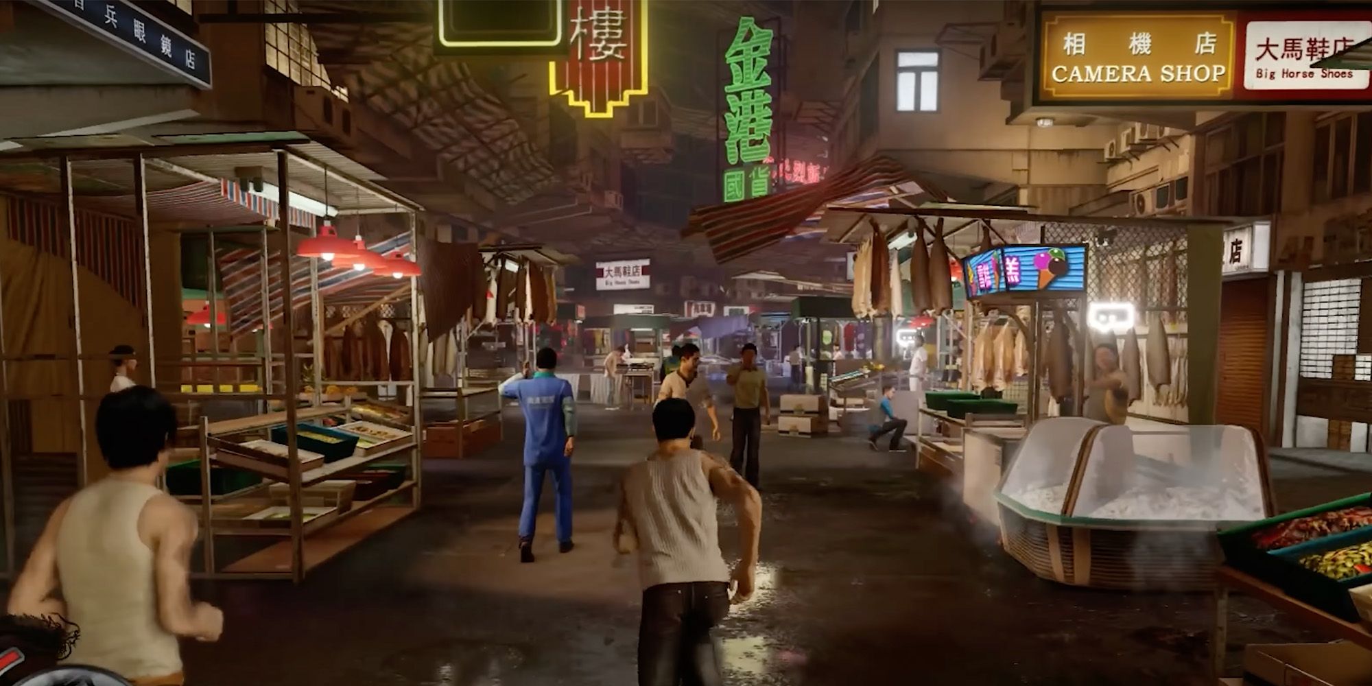 Sleeping Dogs: A Bustling Street In Hong Kong At Night