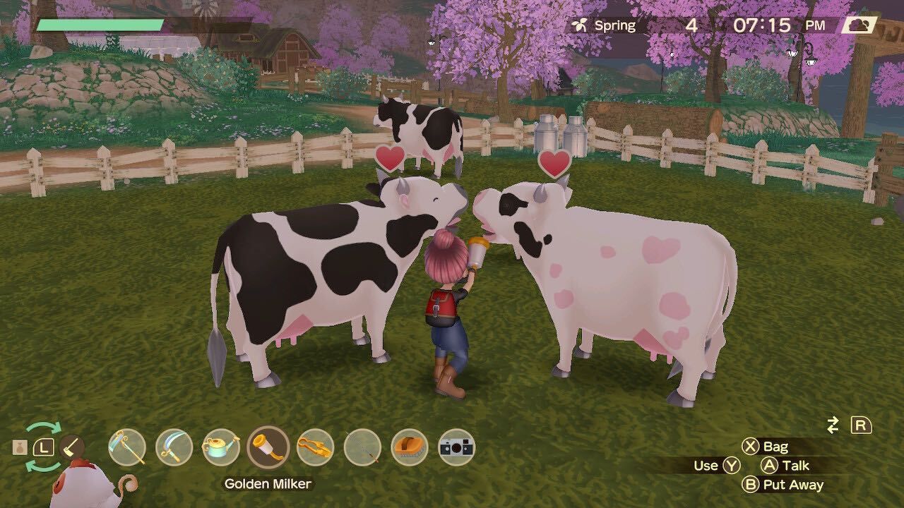 story of seasons a wonderful life cheese butter milking different cows in the field
