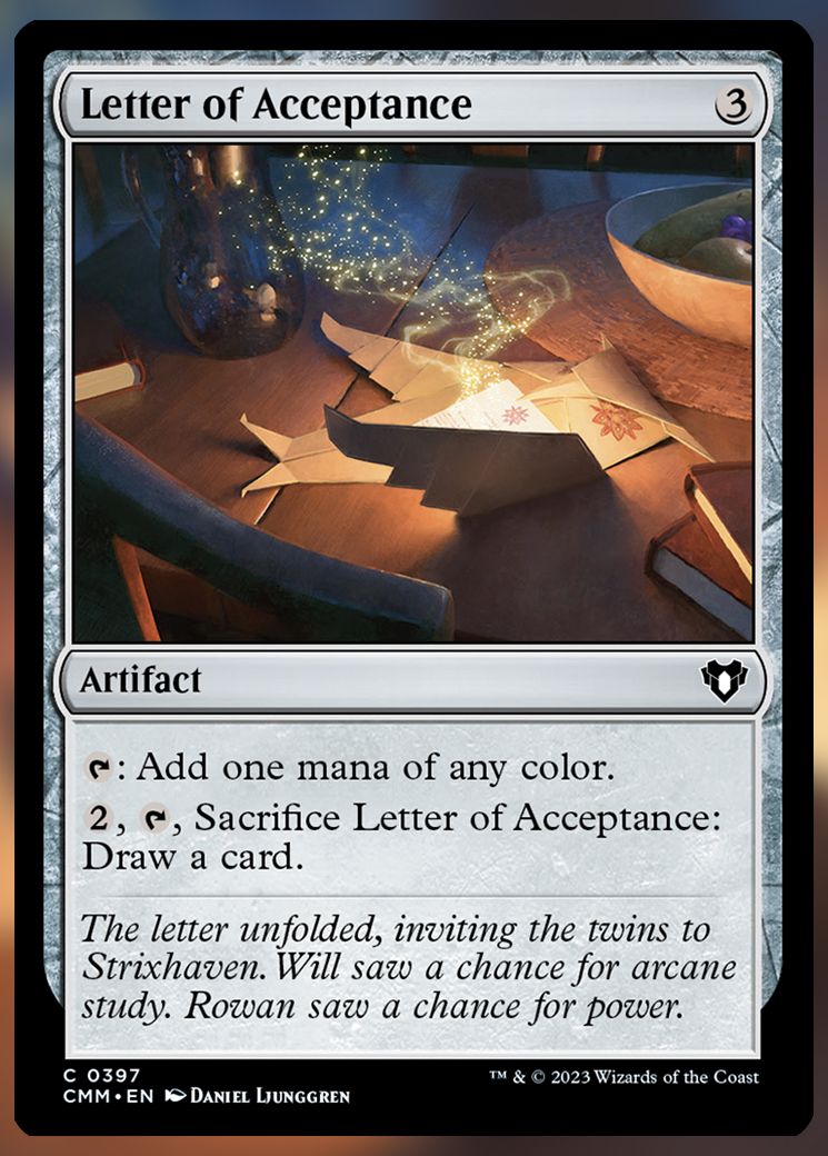Letter of Acceptance
