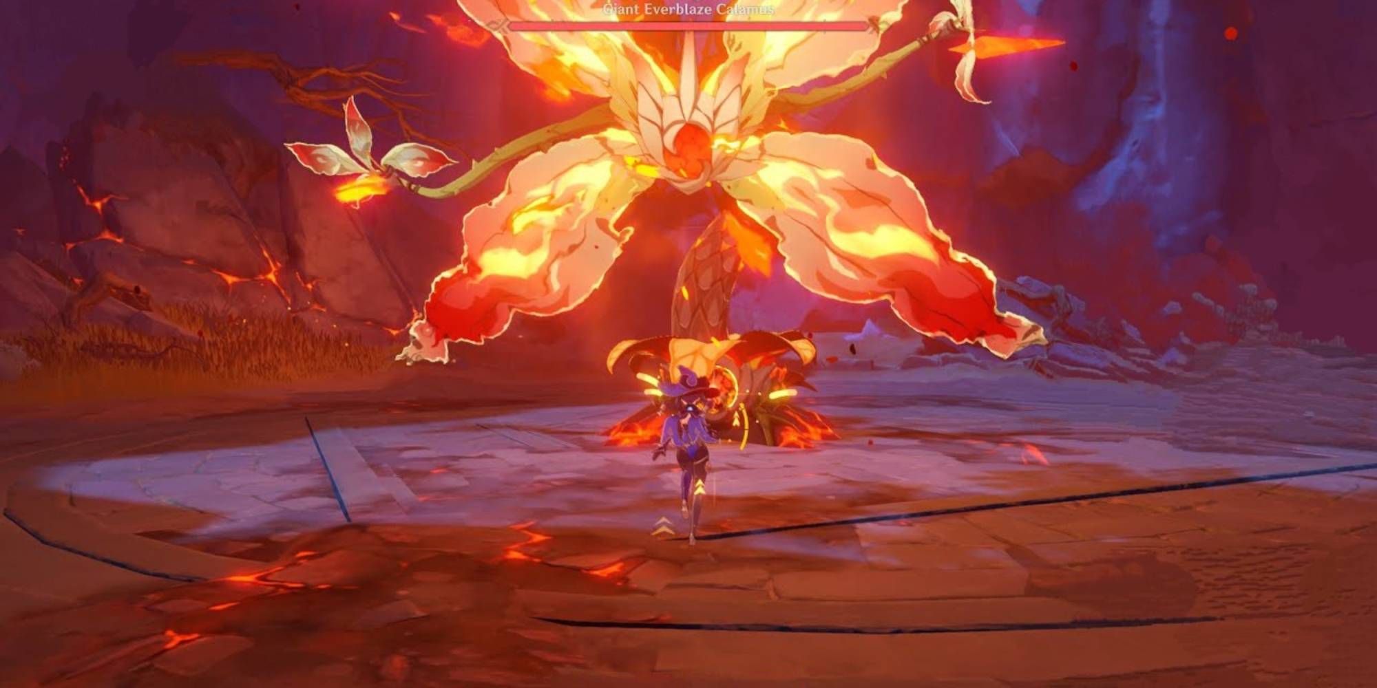 Mona Verses the Pyro Regisvine in Genshin Impact
