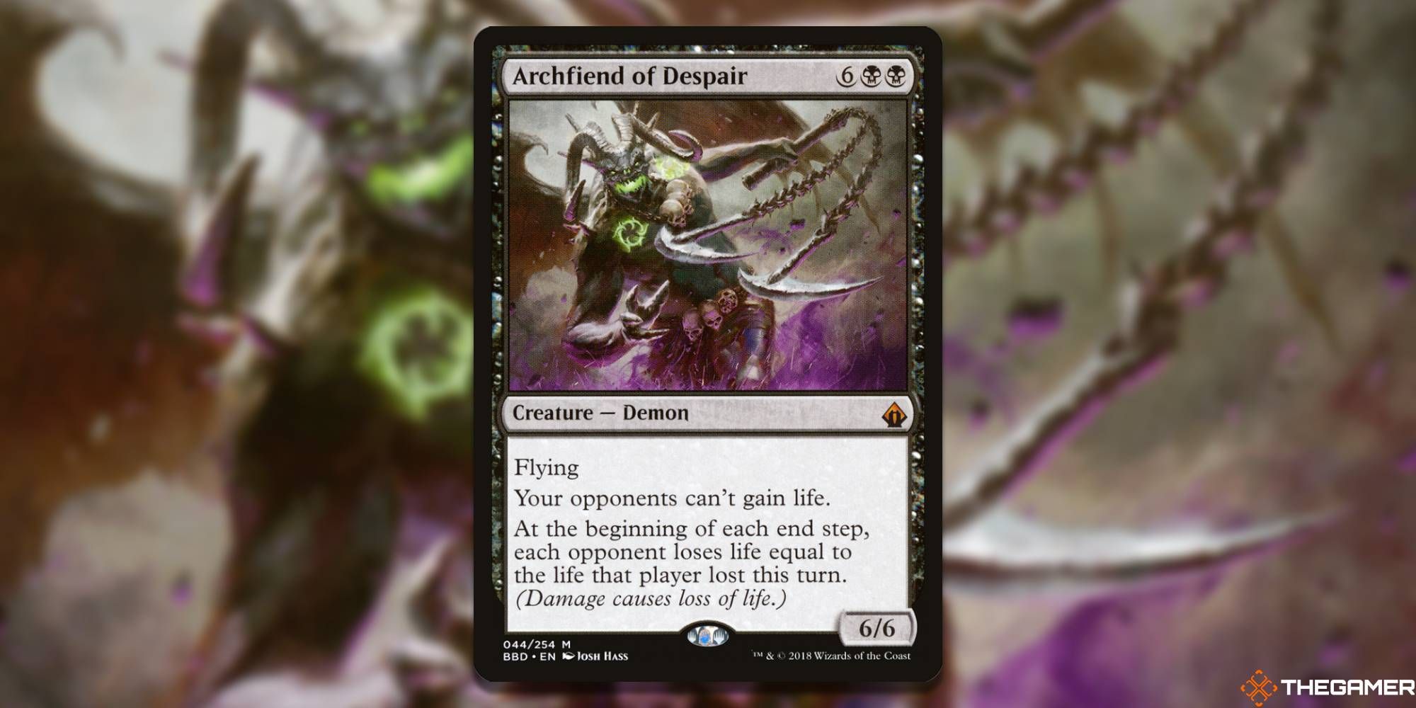 MTG Archfiend Of Despair card and art background
