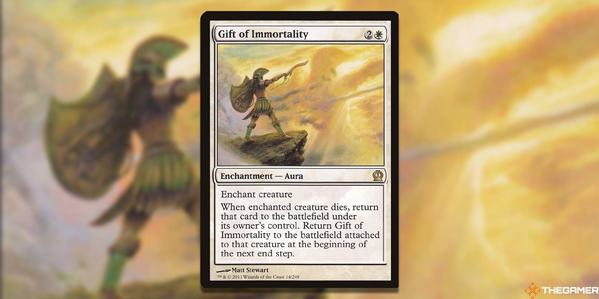 MTG Gift Of Immortality card and art background
