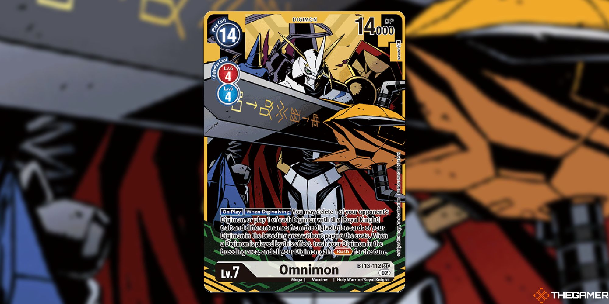 omnimon alternate art digimon card game bt13