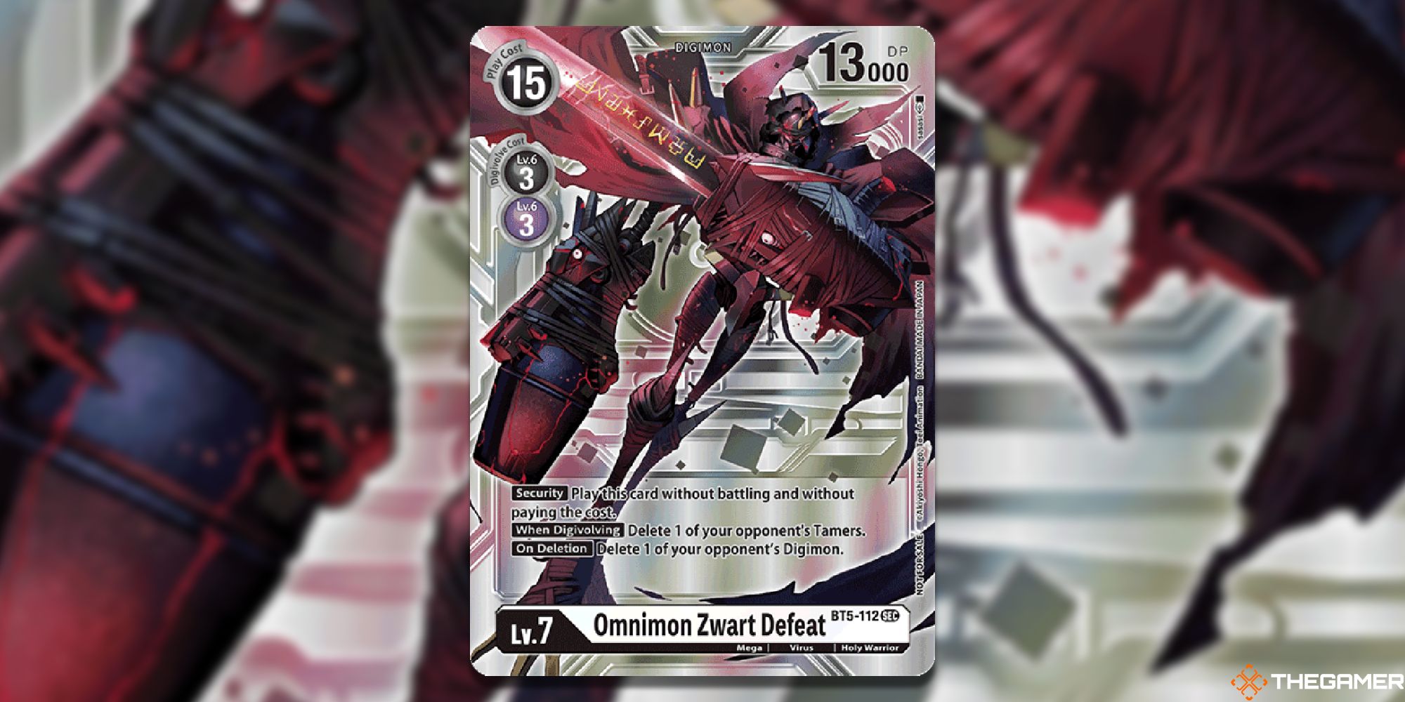 omnimon zwart defeat silver alternate art