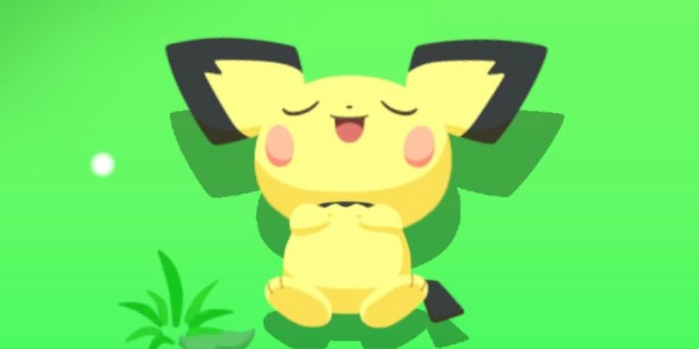 Pichu sleeps on its back in Pokemon Sleep.