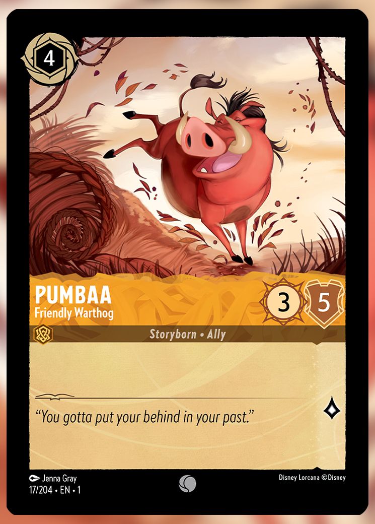 Pumbaa, Friendly Warthog