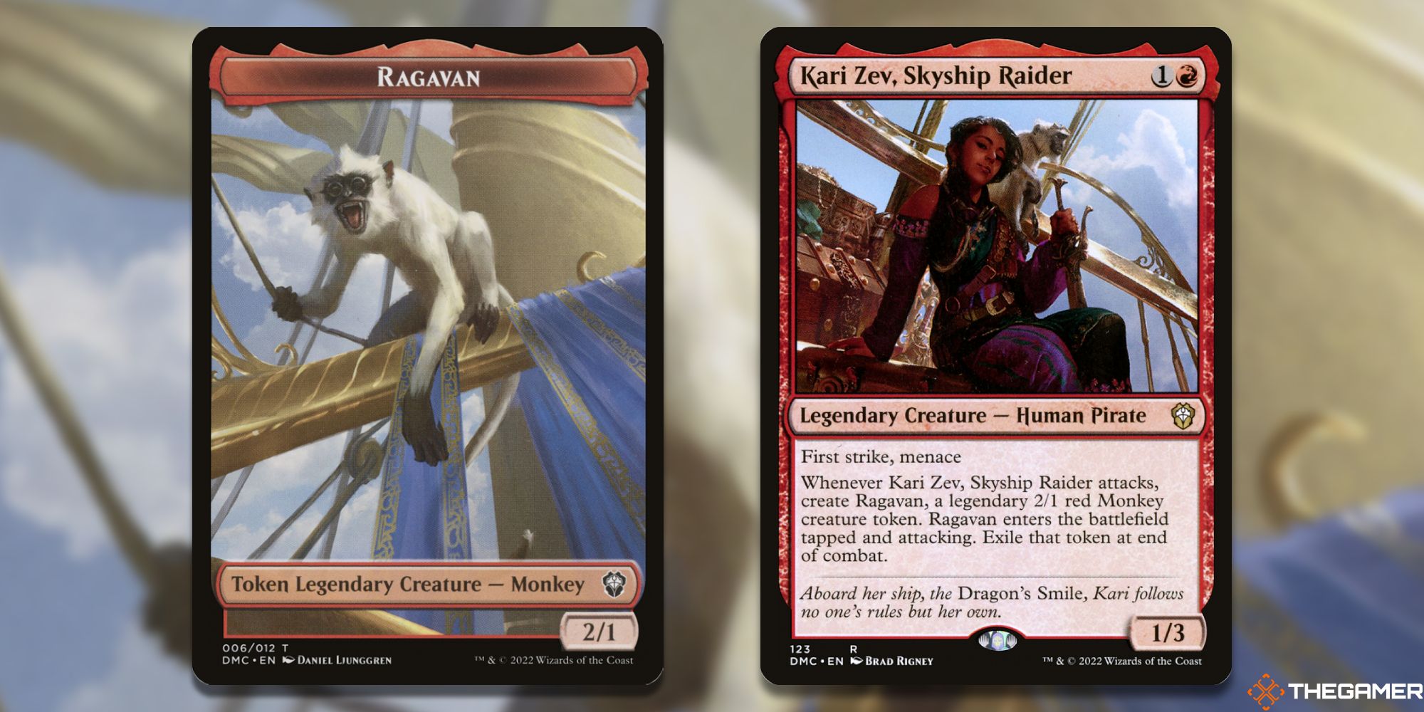 MTG: Ragavan and Kari Zev, Skyship Raider cards