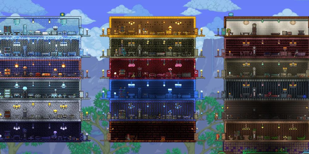 Samples of different Terraria homes