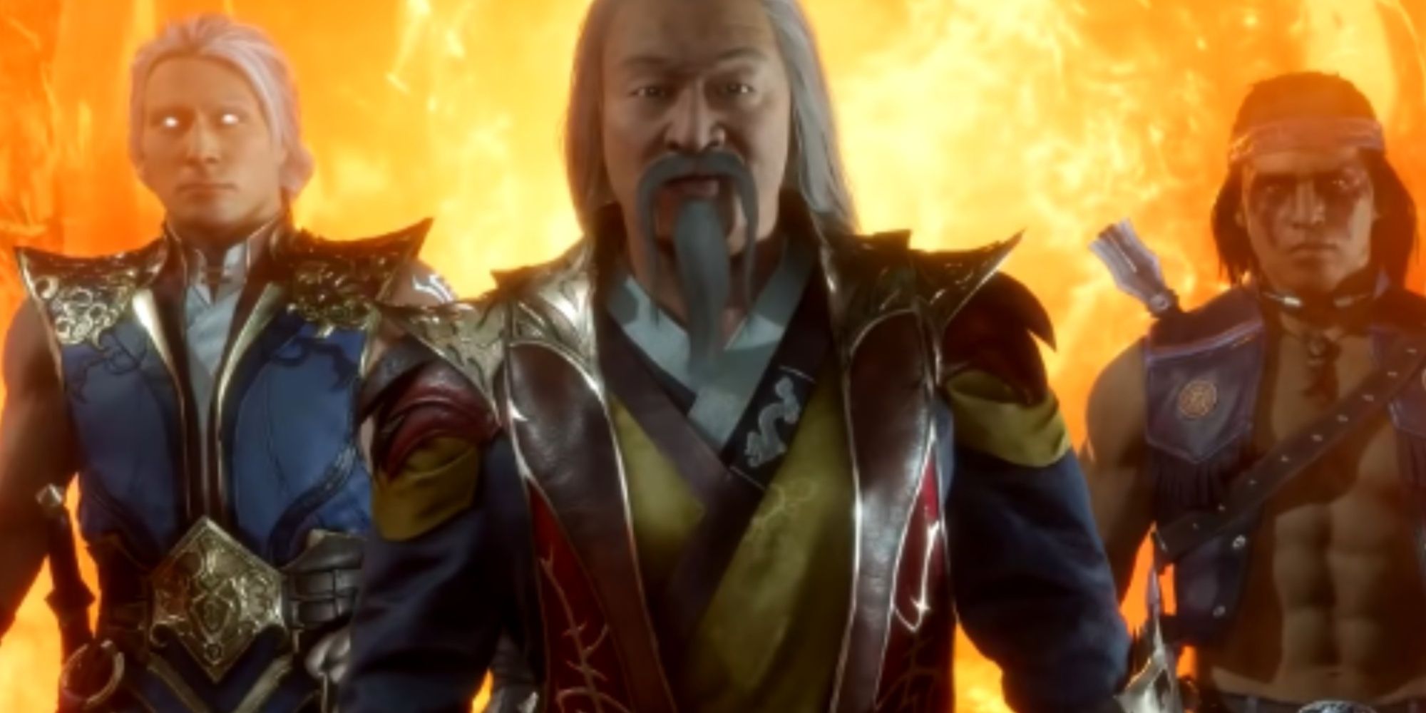 Shang Tsung, Fujin, And Nightwolf Hopping Out Of A Portal In MK11 Aftermath-1