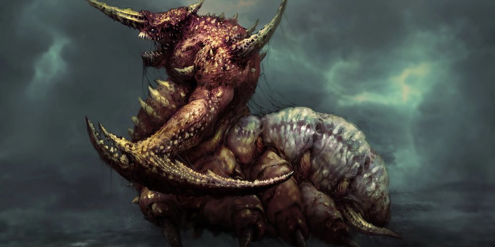 Side shot of Duriel concept art