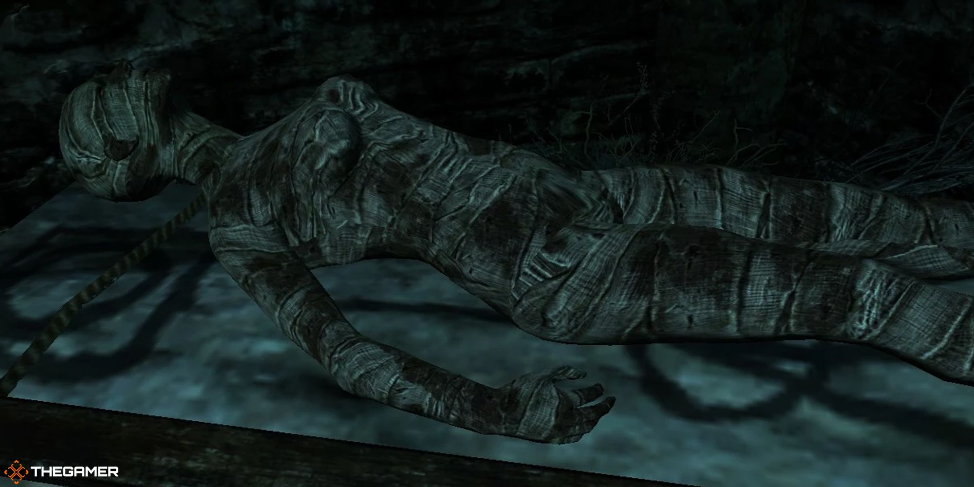 Skyrim - Corpse Preparation mod, mummy on a table
