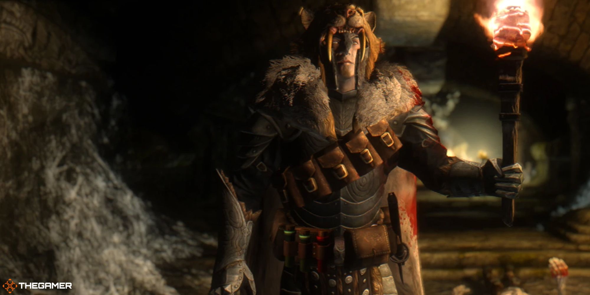 Skyrim - warrior with bandoliers attached