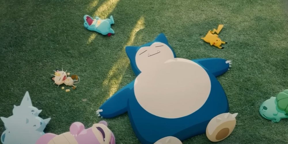 Snorlax Meowth Totodile Bulbasaur Pikachu and Slowbro Slumbering In Pokemon Sleep