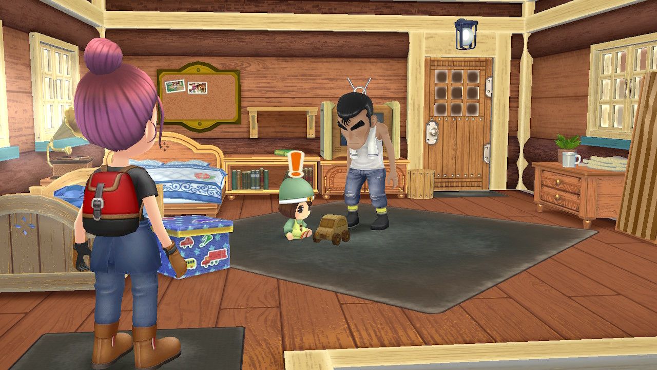 story of seasons a wonderful life childcare guide takakura and your child playing
