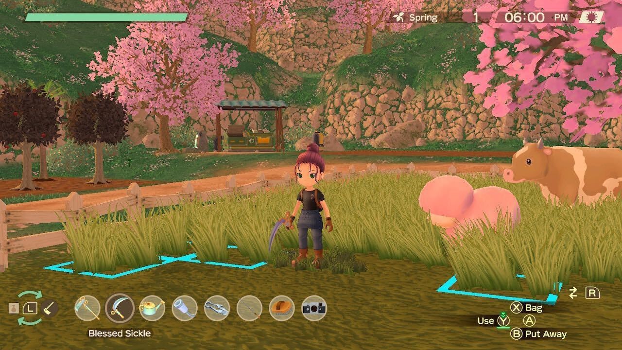 story of seasons a wonderful life fodder using the sickle to cut down grass