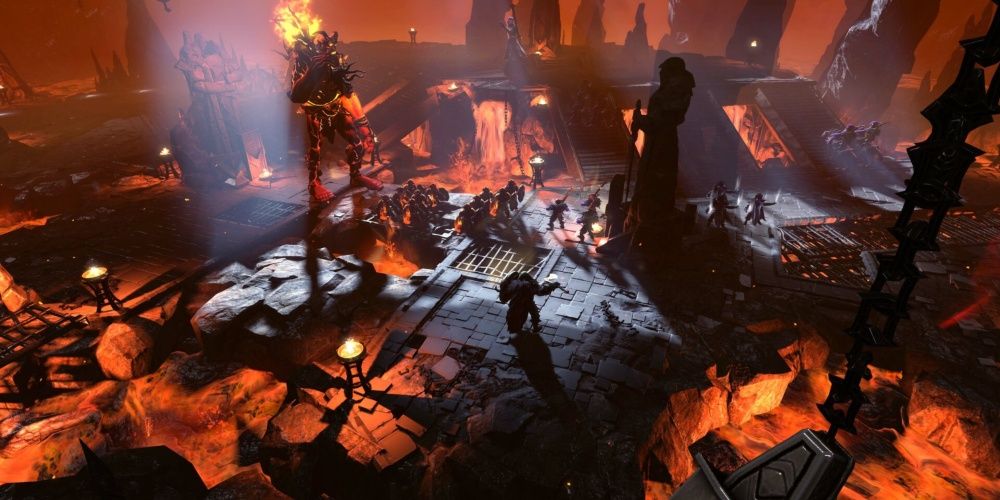 In a battle with a fire giant and other units