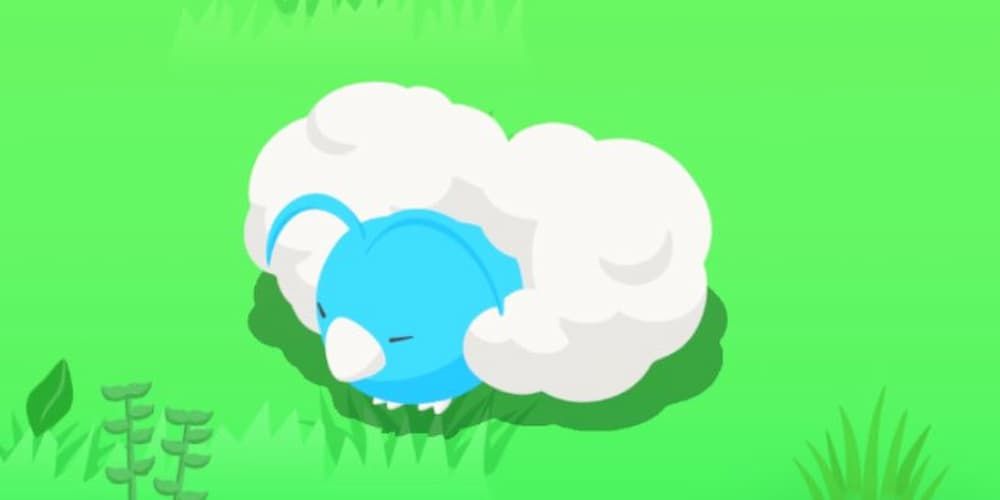 Swablu looks to have trouble sleeping in Pokemon Sleep.