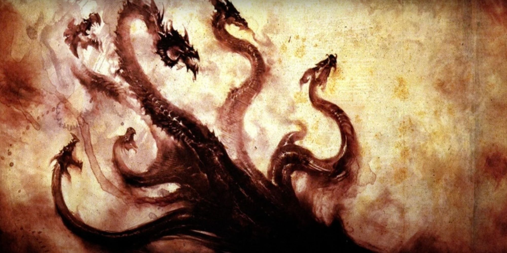 A Parchment etching of Tathamet from Diablo