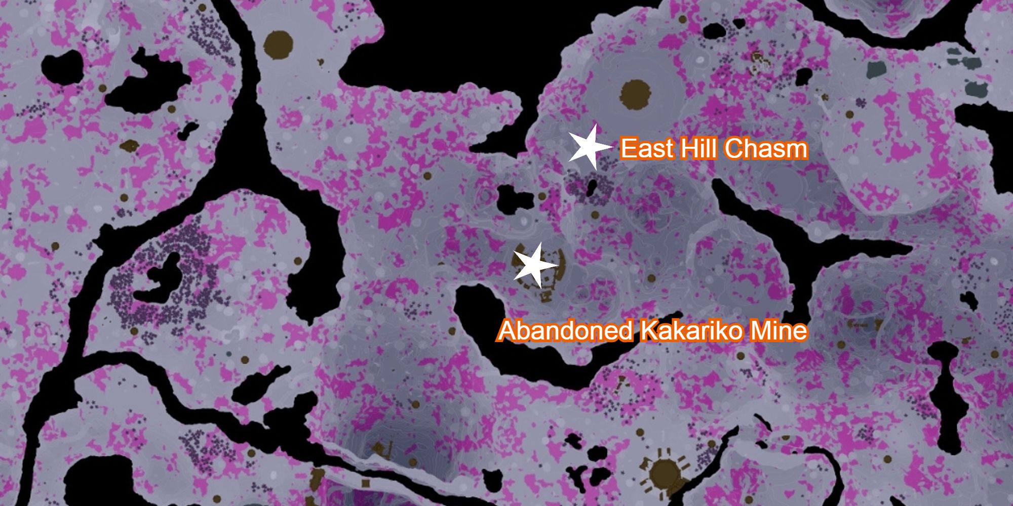 tears of the kingdom Abandoned Kakariko Mine location marked on map