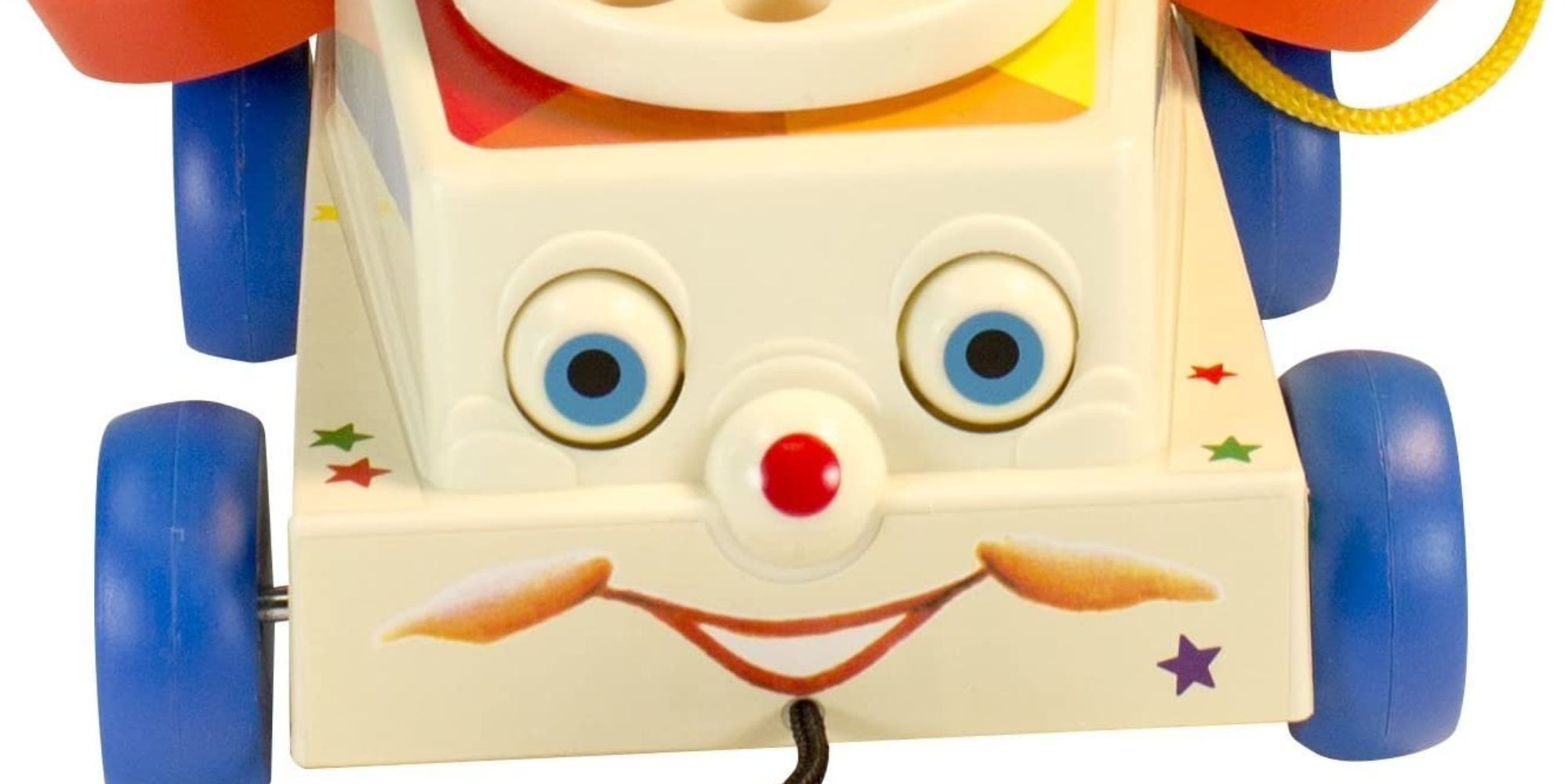 fisher price chatter telephone close up of face