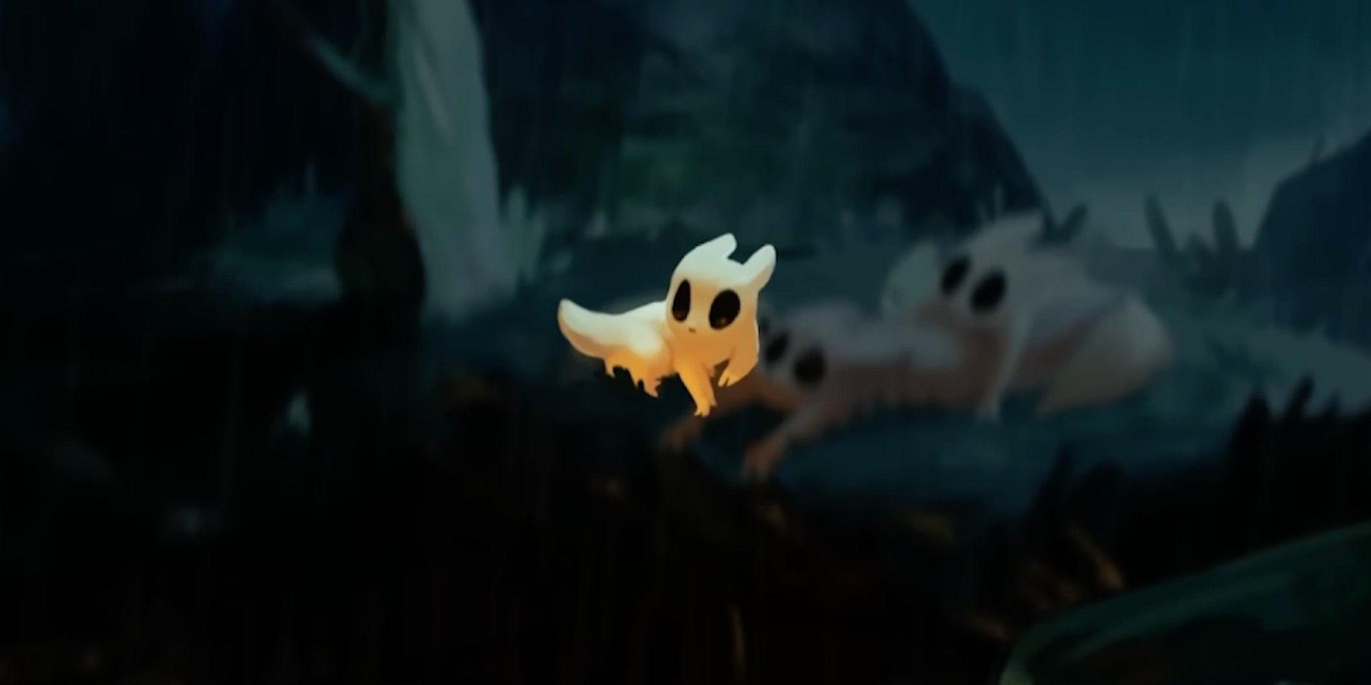 The Monk is in the foreground while the family he left behind is in the background