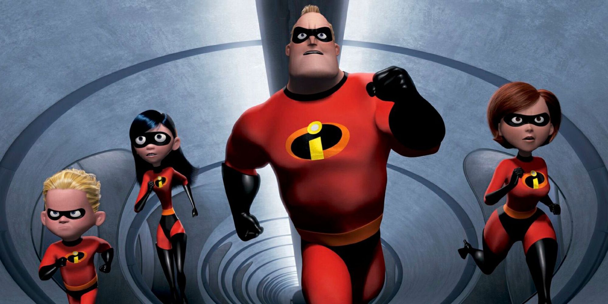 The Parr family running in The Incredibles
