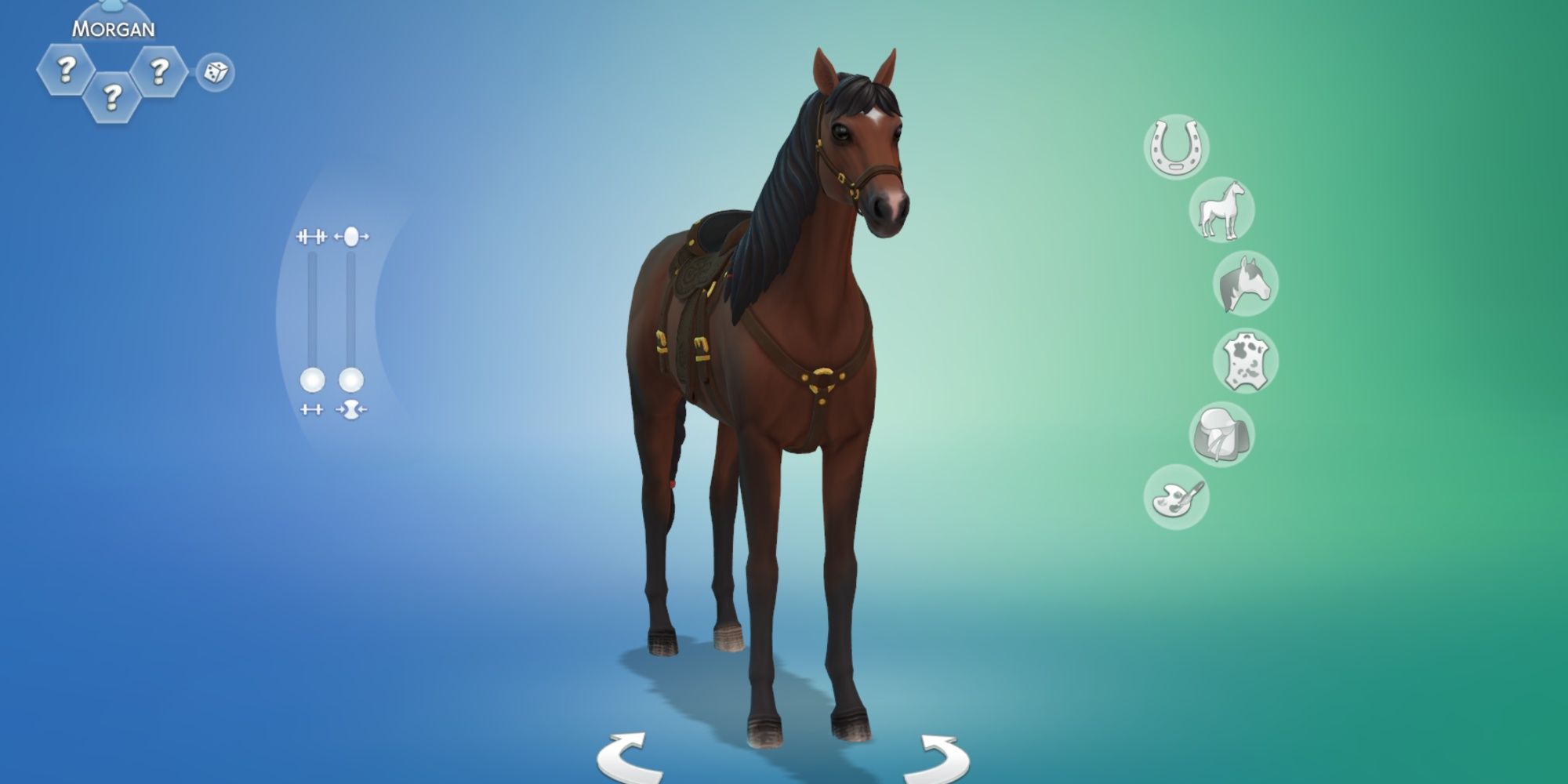 The Sims 4 Horse Ranch - Morgan horse in CAS