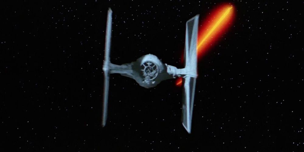 Tie Fighter in outer space blaster