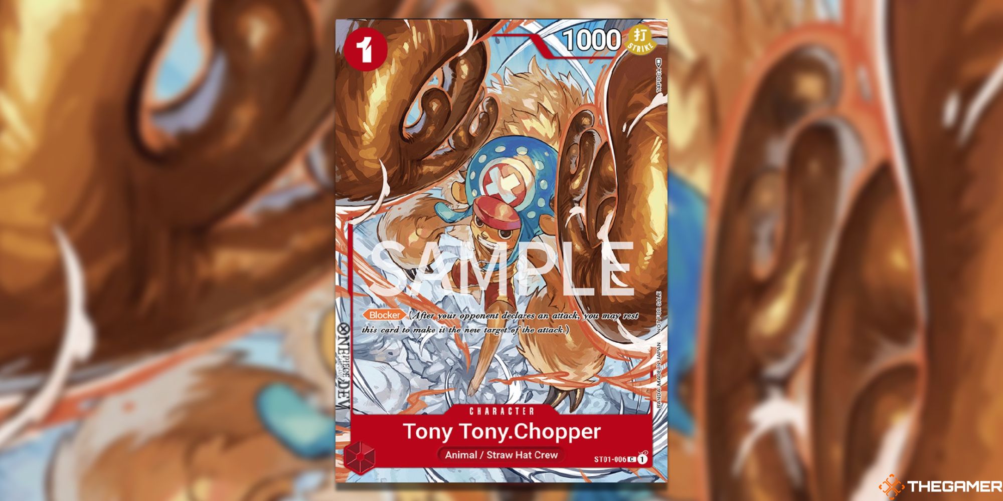 tony tony chopper alternate art regional one piece card game