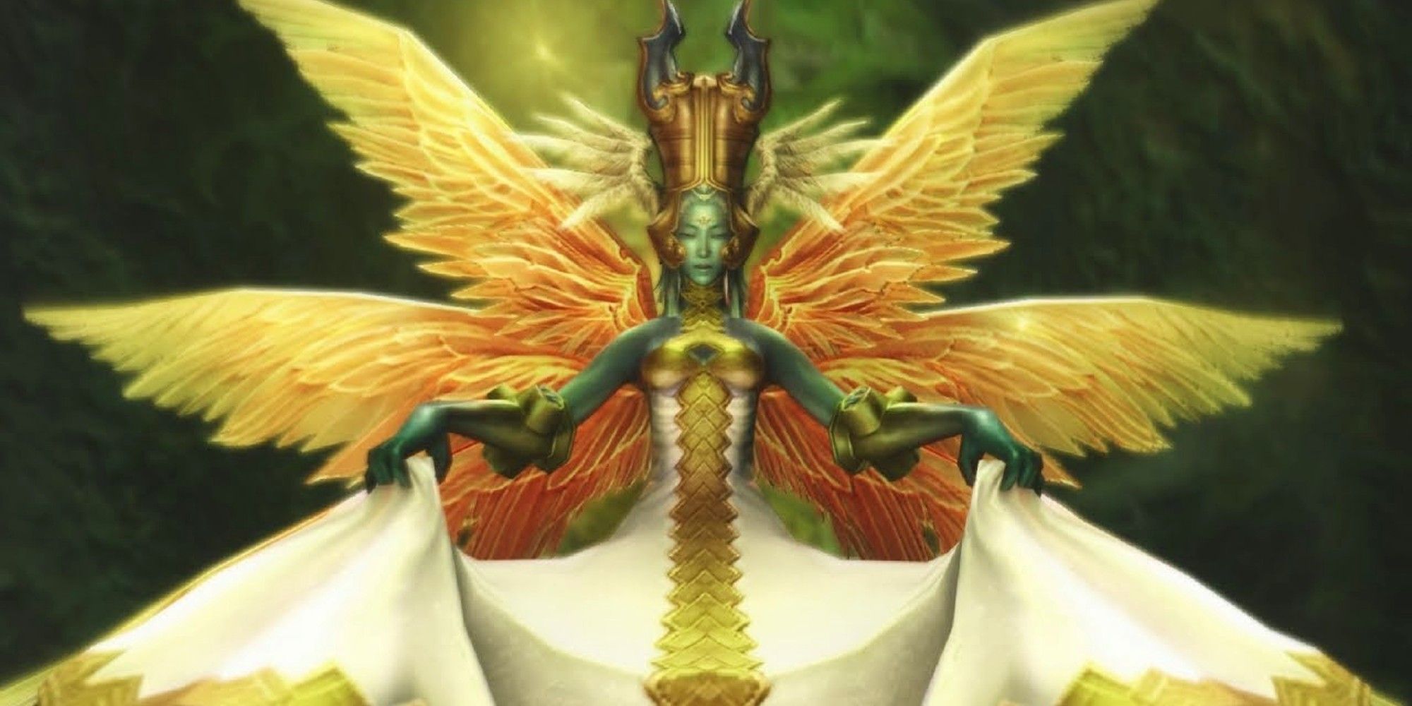 Ultima The High Seraph descending down to fight the party