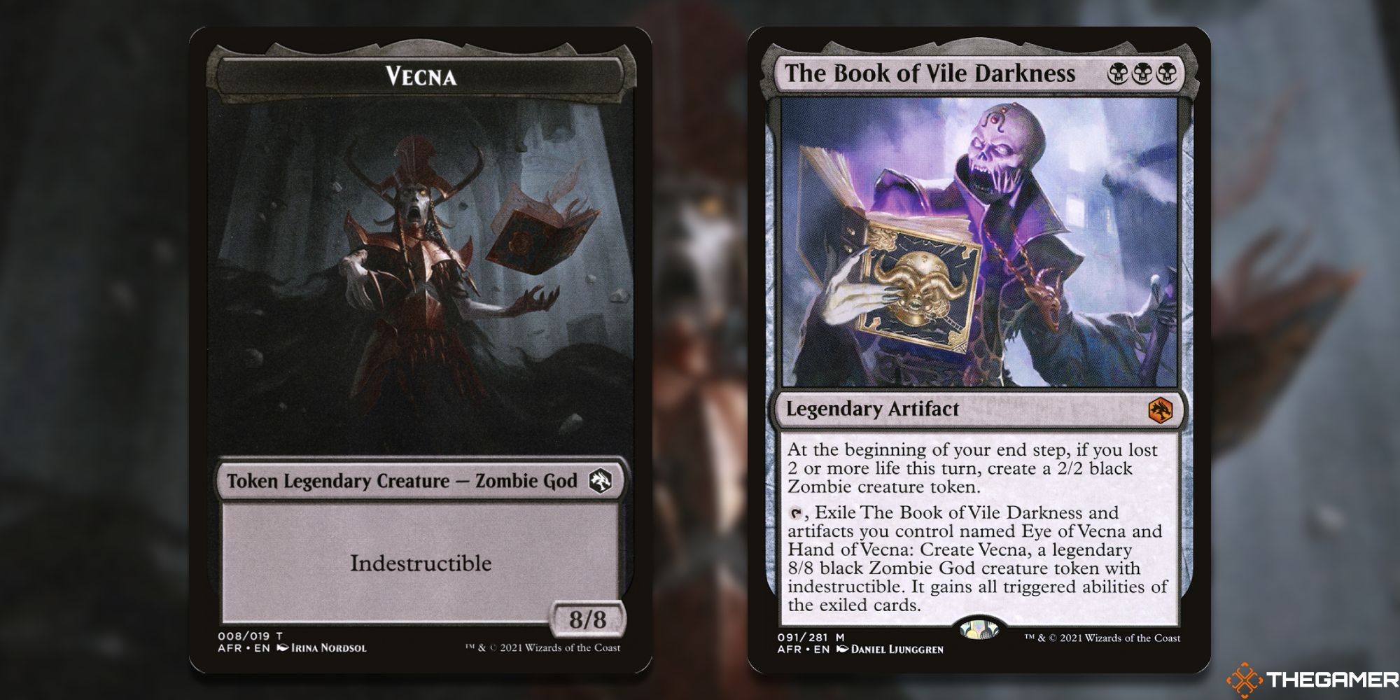 MTG: Vecna and The Book of Vile Darkness cards