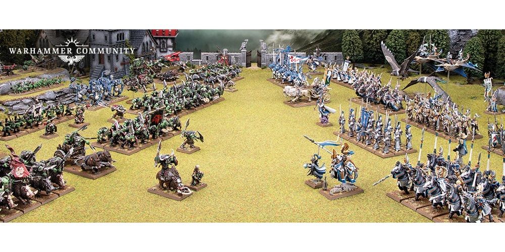 warhammer the old world elf battle