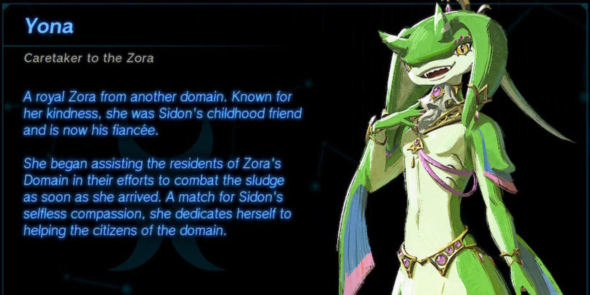 Yona's character profile in Tears of the Kingdom