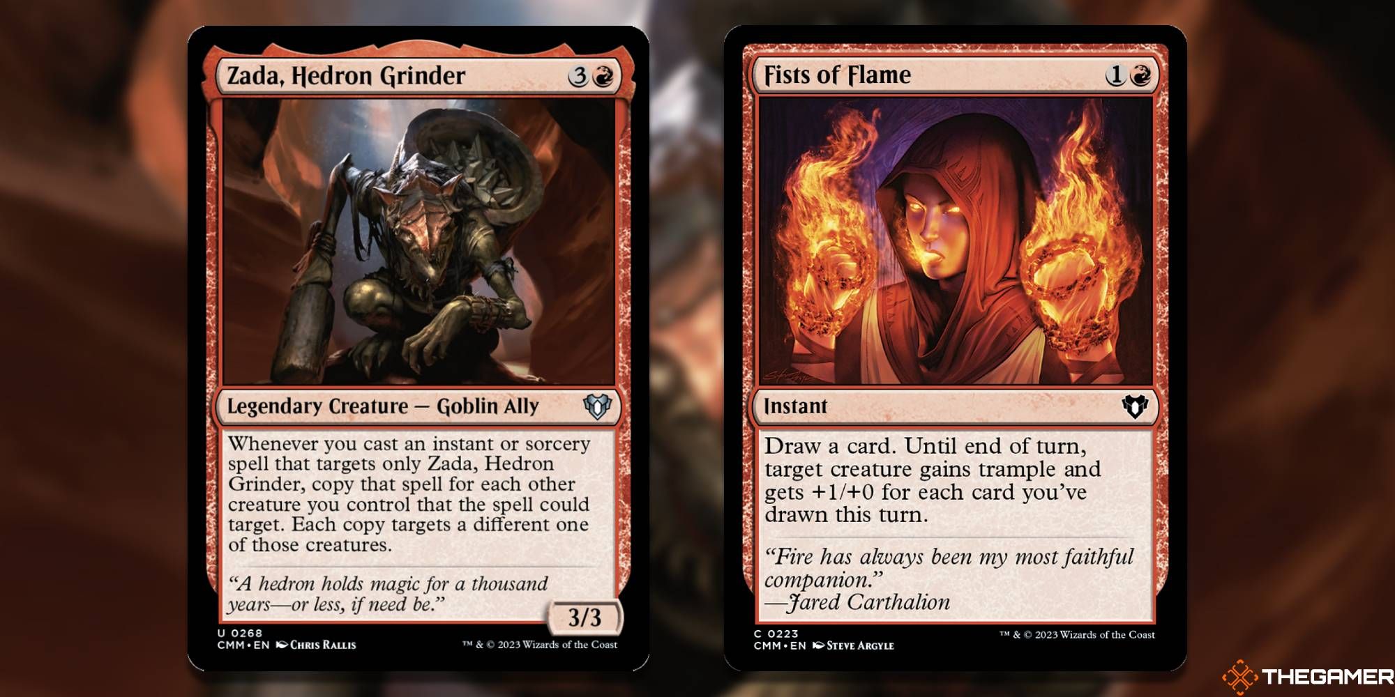 Zada, Hedron Grinder + Fists of Flame