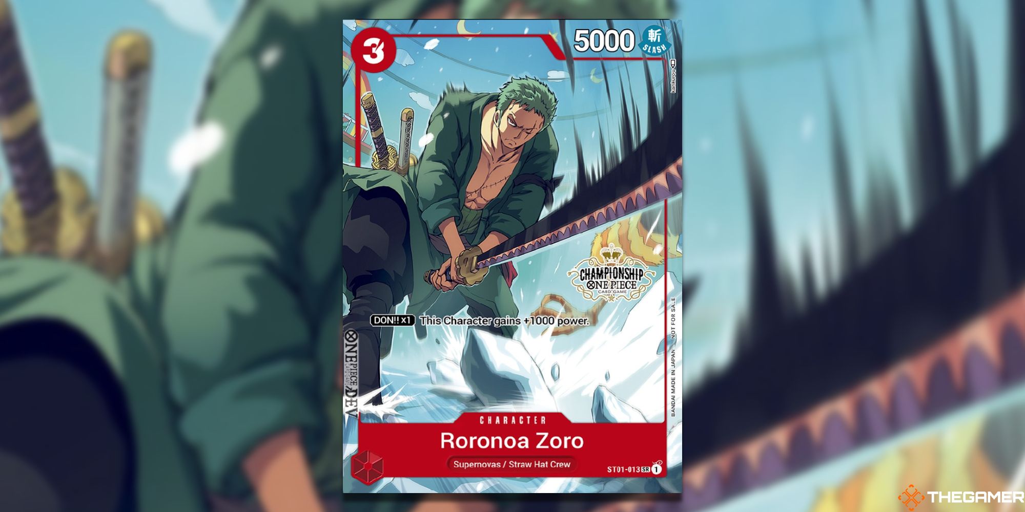 zoro starter deck alternate art regional one piece card game
