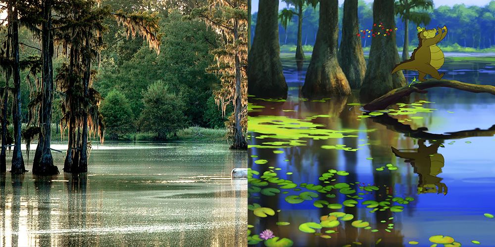 1 Princess and the Frog Louisiana Bayou swamp near Gulf of Mexico Princess and the frog