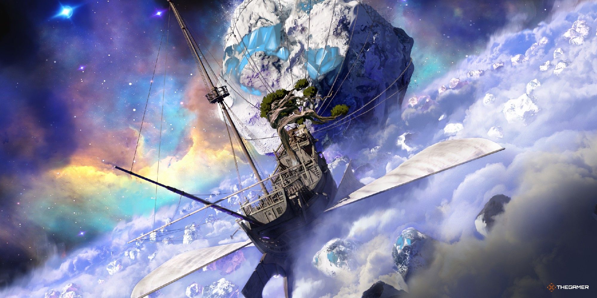 Ship Flying In Space