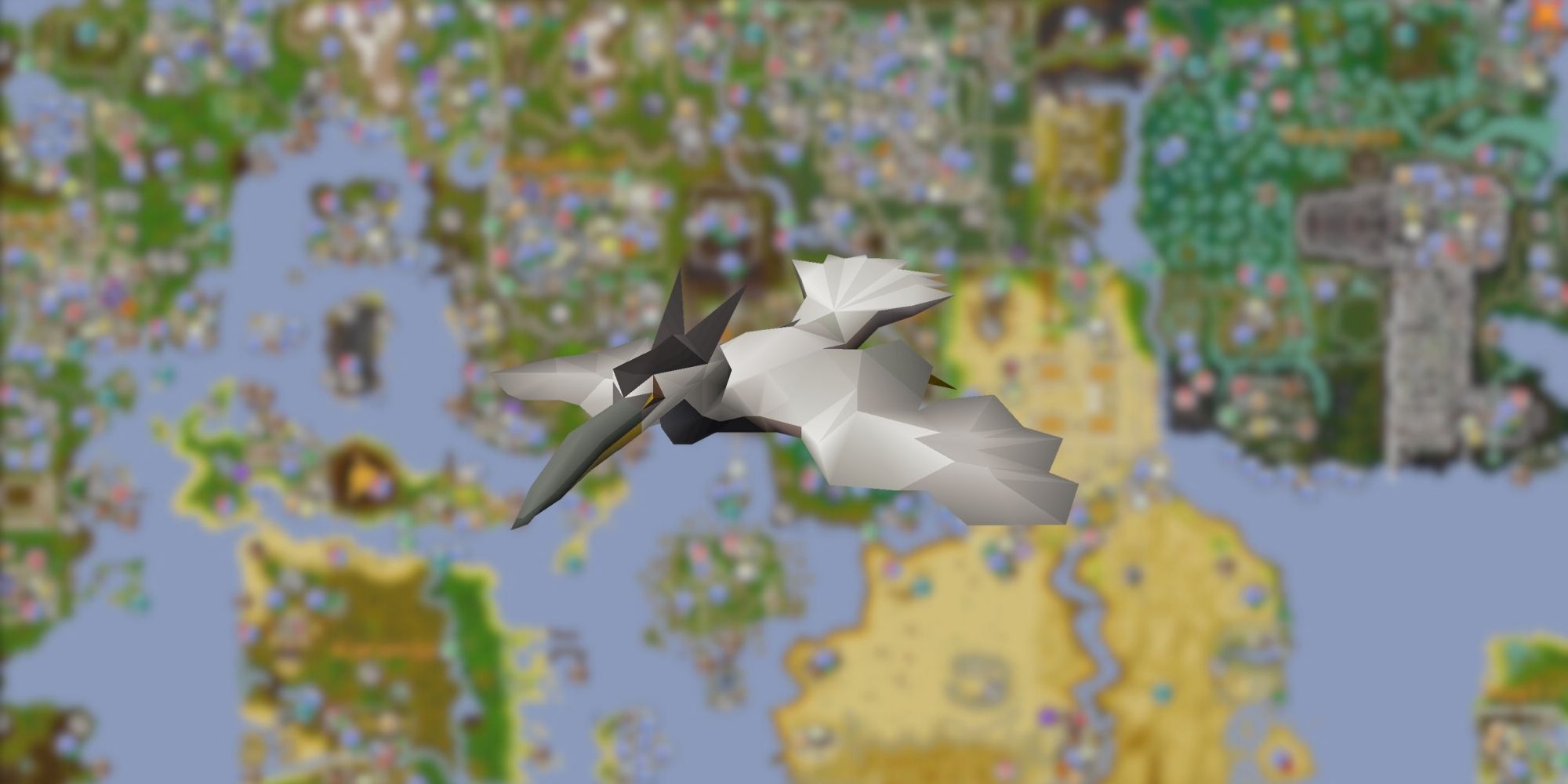 Old School Runescape world map with the Skilling Pet: Heron