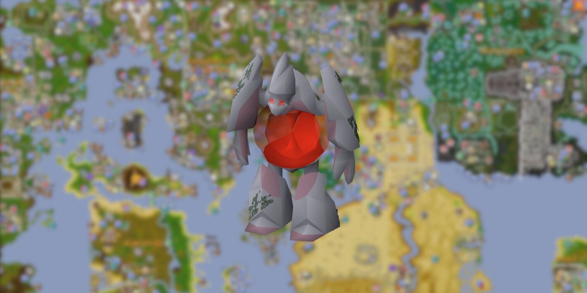 Old School Runescape world map with the Skilling Pet: Rift Guardian