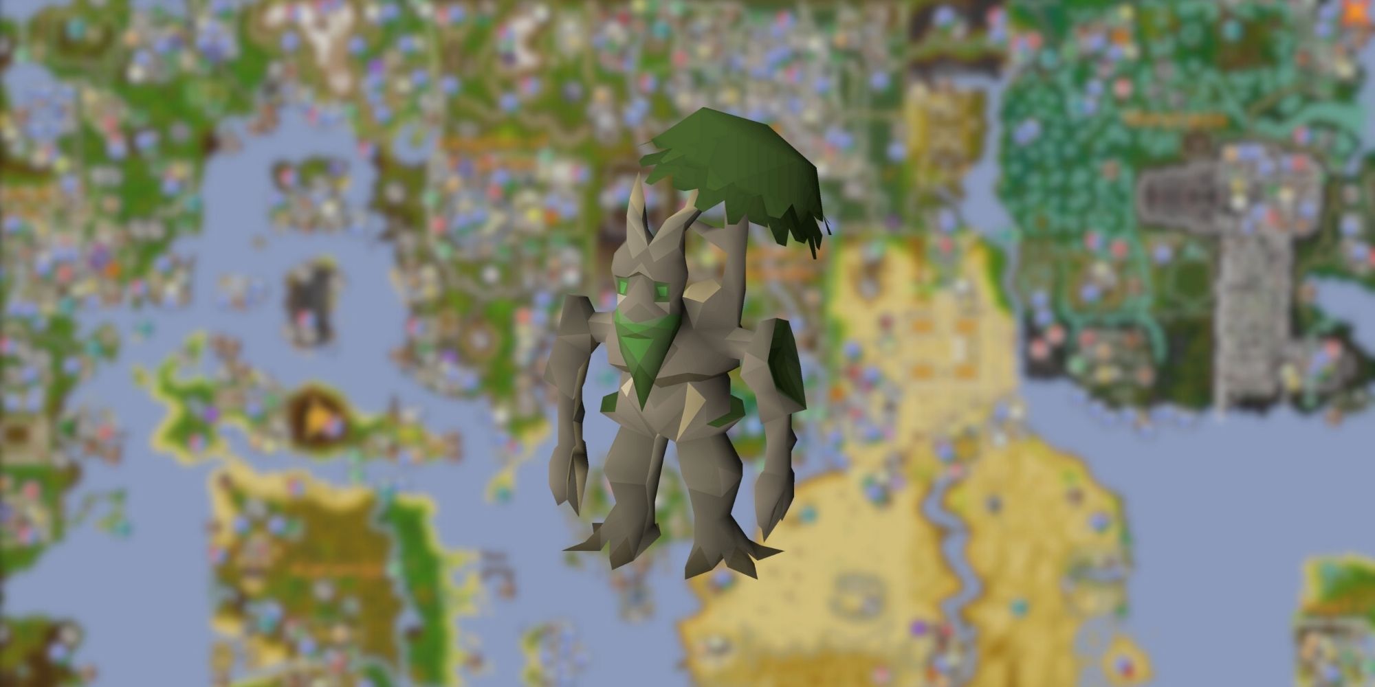 Old School Runescape world map with the Skilling Pet: Tangleroot