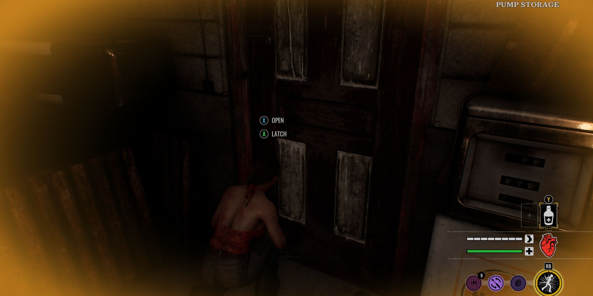 A door that you can latch in the Texas Chain Saw Massacre