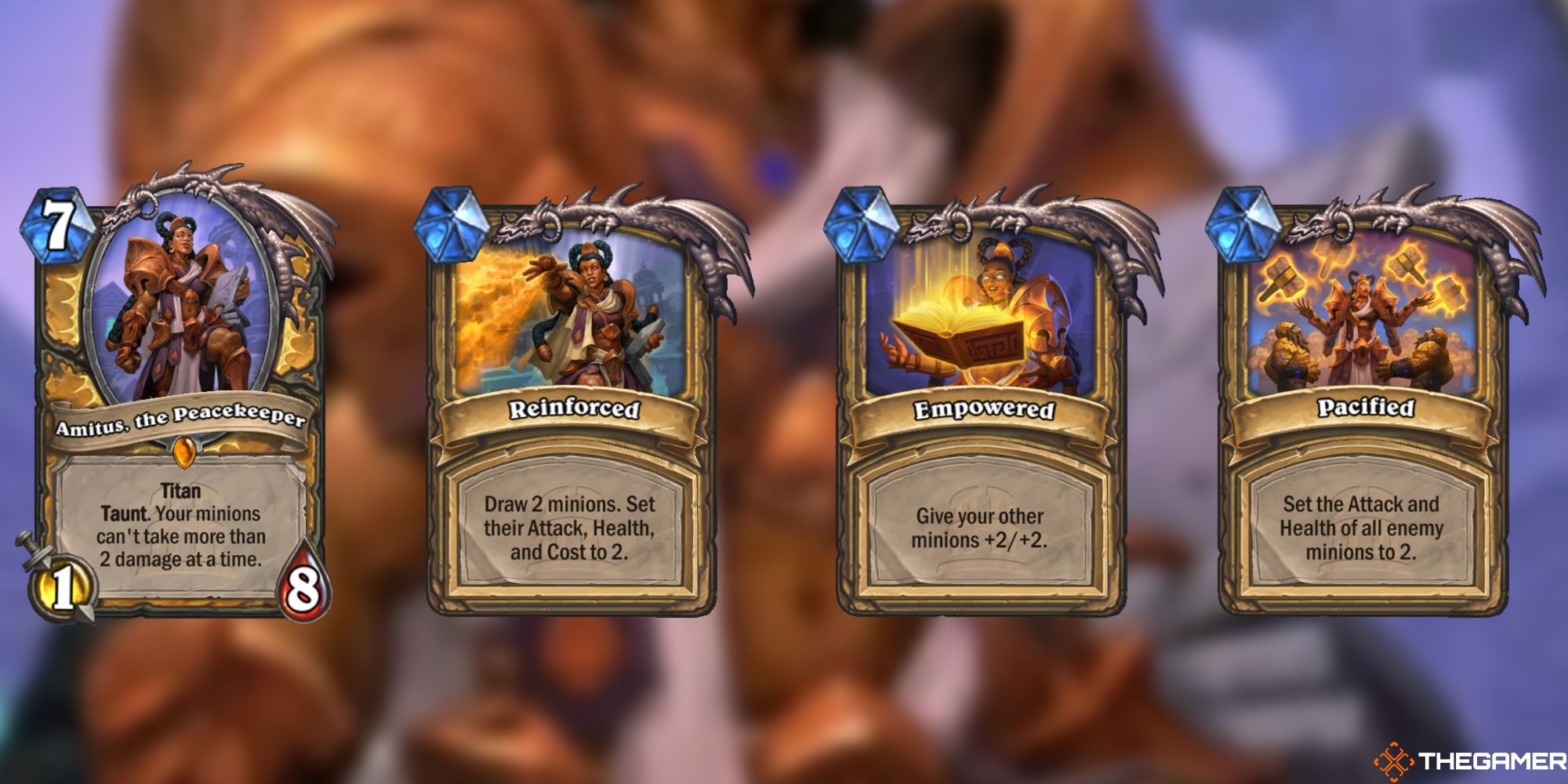Amitus, the Peacekeeper and abilities Hearthstone