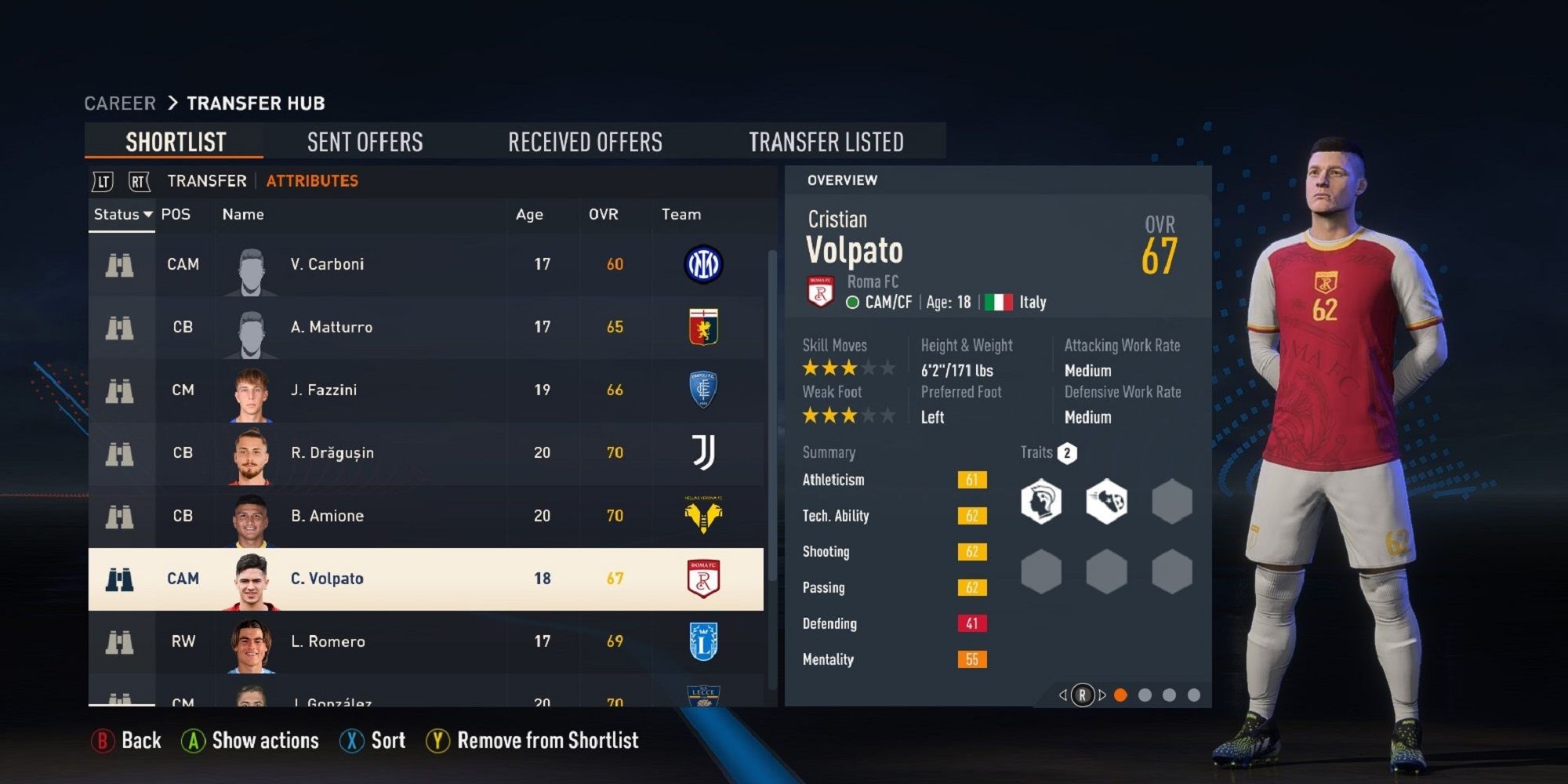 An image of Cristian Volpato in FIFA 23